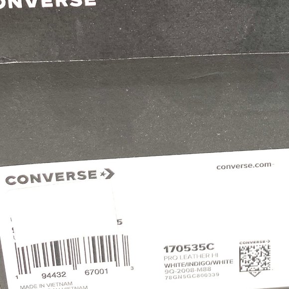 Converse Men's 170535C Pro Leather Hi Peace Love Basketball Shoes White Sneakers - Picture 10 of 10